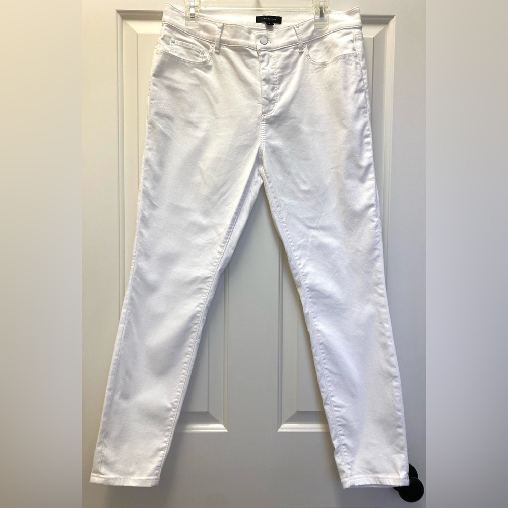 Ann Taylor White Skinny Jeans Size 10